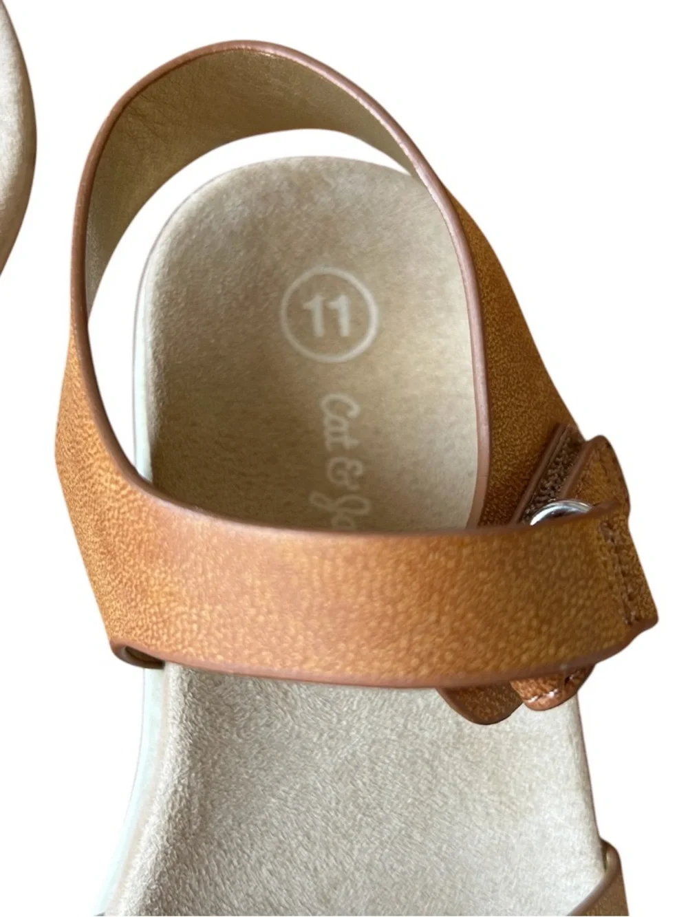Cat & Jack Toddler Girl Brown Buckle Strap Sandals